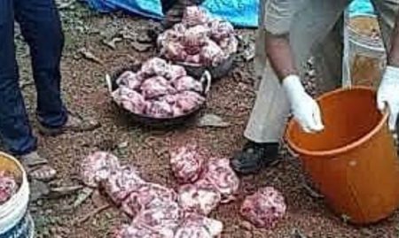 ಕಾರ್ಕಳ: ಸಾಣೂರಿನ ಮನೆಯಲ್ಲೇ ಅಕ್ರಮ ಕಸಾಯಿಖಾನೆ; ಮೂವರ ಬಂಧನ