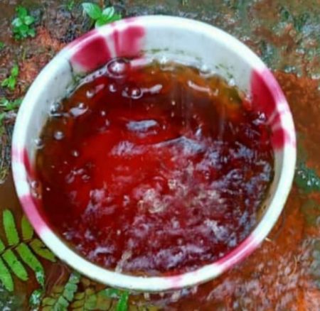 ಬೆಳ್ತಂಗಡಿ ತಾಲೂಕಿನ ಶಿರ್ಲಾಲಿನಲ್ಲಿ ಕೆಂಪು ಮಳೆ..!