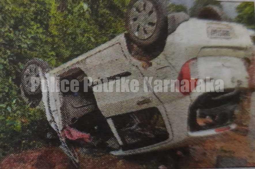 ಕಡಬ: ಚಾಲಕನ ನಿಯಂತ್ರಣ ತಪ್ಪಿ ಕಾರು ಪಲ್ಟಿ – ಇಬ್ಬರು ಗಂಭೀರ