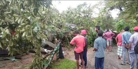 ಮೂಡಿಗೆರೆ : ಭಾರೀ ಮಳೆಗೆ ಮನೆ ಮೇಲೆ ಮರ ಬಿದ್ದು ತಾಯಿ-ಮಗಳು ಸಾವು