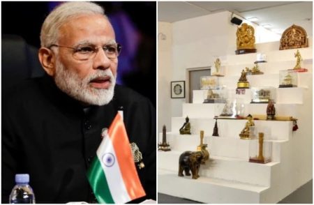 ಪ್ರಧಾನಿ ಮೋದಿ ಸ್ವೀಕರಿಸಿದ ‘ಉಡುಗೊರೆ’ಗಳಿಗೆ ಭಾರೀ ಬೇಡಿಕೆ ; ಮೊತ್ತ ‘ಸ್ವಚ್ಛ ಗಂಗಾ ಅಭಿಯಾನ’ಕ್ಕೆ ಬಳಕೆ