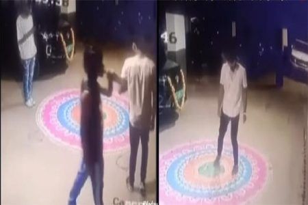 ಮಂಗಳೂರಲ್ಲಿ ಕುಡಿದ ಅಮಲಿನಲ್ಲಿ ವಿಚಿತ್ರಕೃತ್ಯ: ರಂಗೋಲಿ ಮೆಟ್ಟಿ ಹಾಳು ಮಾಡಿದ ವಿದ್ಯಾರ್ಥಿಗಳು