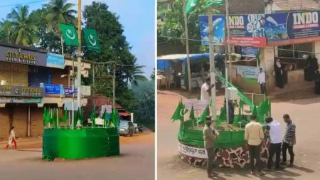 ಪುತ್ತೂರು: ವೀರ ಯೋಧನ ಹೆಸರಿನ ವೃತ್ತಕ್ಕೆ ಹಸಿರು ಹೊದಿಕೆ, ಹಿಂದೂಪರ ಸಂಘಟನೆಗಳ ಆಕ್ರೋಶ