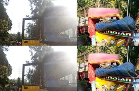 ಬೆಳ್ತಂಗಡಿ: ಗೂಡ್ಸ್ ರಿಕ್ಷಾಗೆ ಶಾಲಾ ಬಸ್ ಢಿಕ್ಕಿ- ಓರ್ವ ಮೃತ್ಯು, ಇಬ್ಬರಿಗೆ ಗಾಯ