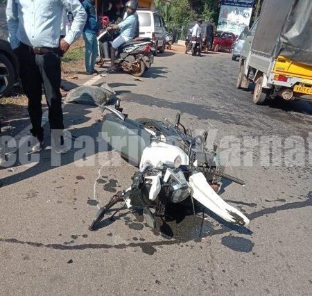 ಬೆಳ್ತಂಗಡಿ : ಕಾರು ,ಬೈಕ್ ನಡುವೆ ಭೀಕರ ಅಪಘಾತ