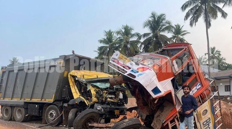 ಕಾಸರಗೋಡು: ಲಾರಿಗಳ ನಡುವೆ ಮುಖಾಮುಖಿ ಡಿಕ್ಕಿ ಇಬ್ಬರು ಚಾಲಕರು ಗಂಭೀರ