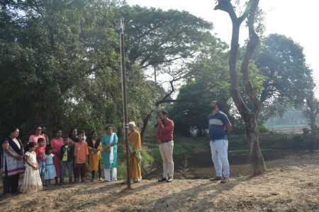 74ನೇ ಗಣರಾಜ್ಯೋತ್ಸವದ ಅಂಗವಾಗಿ ಮಾನ್ವಿ ಕೆರೆ ದಂಡೆಯಲ್ಲಿ ಧ್ವಜಾರೋಹಣ