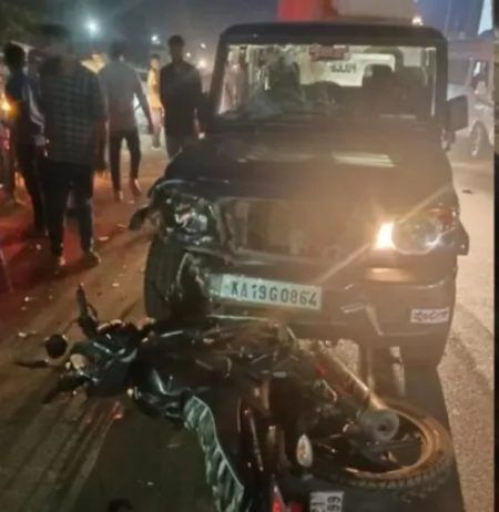 ಎನ್ಐಎ ತಂಡ ಸಂಚರಿಸುತಿದ್ದ ಪೊಲೀಸ್ ವಾಹನಕ್ಕೆ ಬೈಕ್ ಡಿಕ್ಕಿ : ಸವಾರ ಮೃತ್ಯು