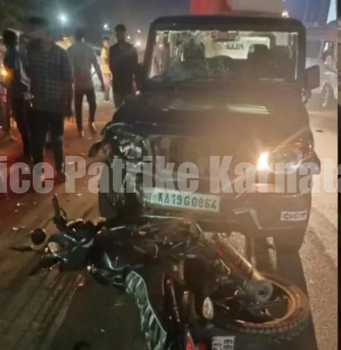 ಎನ್ಐಎ ತಂಡ ಸಂಚರಿಸುತಿದ್ದ ಪೊಲೀಸ್ ವಾಹನಕ್ಕೆ ಬೈಕ್ ಡಿಕ್ಕಿ : ಸವಾರ ಮೃತ್ಯು