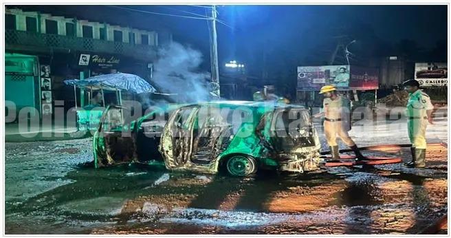 ಉಡುಪಿ: ಚಲಿಸುತ್ತಿದ್ದ ಕಾರಿನಲ್ಲಿ ಆಕಸ್ಮಿಕವಾಗಿ ಬೆಂಕಿ