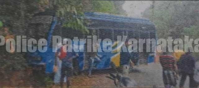 ಬೆಳ್ತಂಗಡಿ: ರಸ್ತೆ ಬದಿಯ ಬರೆಗೆ ಖಾಸಗಿ ಬಸ್ ಢಿಕ್ಕಿ – ಮಹಿಳೆ ಮೃತ್ಯು, ಐವರು ಪ್ರಯಾಣಿಕರಿಗೆ ಗಾಯ