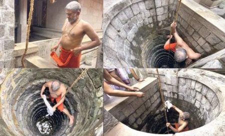 ಬೆಕ್ಕಿನ ಮರಿಯ ರಕ್ಷಣೆಗೆ 40 ಅಡಿ ಆಳದ ಬಾವಿಗೆ ಇಳಿದ ಪೇಜಾವರ ಶ್ರೀ