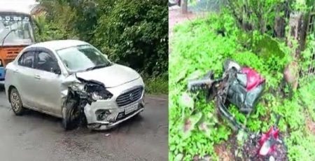 ಬೆಳ್ತಂಗಡಿ: ದ್ವಿಚಕ್ರ ವಾಹನಕ್ಕೆ ಕಾರು ಢಿಕ್ಕಿ – ಮಹಿಳೆ ಗಂಭೀರ