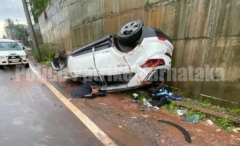 ಉಳ್ಳಾಲ: ರಸ್ತೆಯಲ್ಲಿ ಮಲಗಿದ್ದ ದನಗಳ ಮೇಲೆ ಹರಿದ ಕಾರು ಪಲ್ಟಿ- ನಾಲ್ವರಿಗೆ ಗಂಭೀರ ಗಾಯ