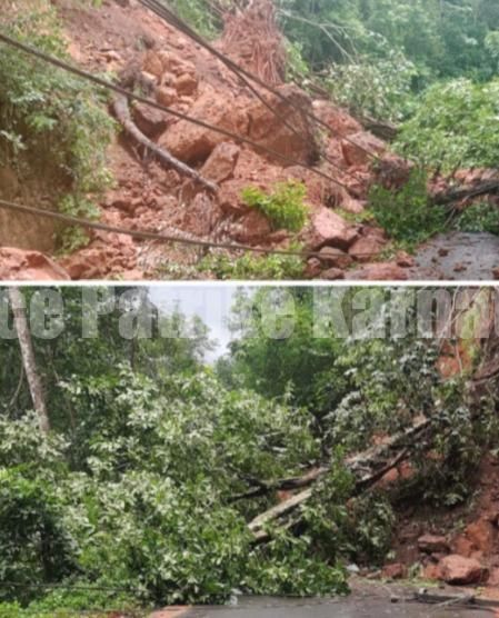 ಸುಳ್ಯ: ಬೃಹತ್ ಧರೆ ಕುಸಿತ– ವಾಹನ ಸಂಚಾರಕ್ಕೆ ಅಡಚಣೆ