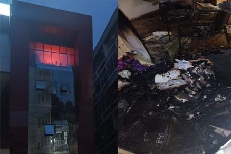 ಮಂಗಳೂರು: ಬಾವುಟ ಗುಡ್ಡೆಯ ಇನ್ಶೂರೆನ್ಸ್ ಸಂಸ್ಥೆಯೊಂದರ ಕಚೇರಿಯಲ್ಲಿ ಬೆಂಕಿ ಅವಘಡ