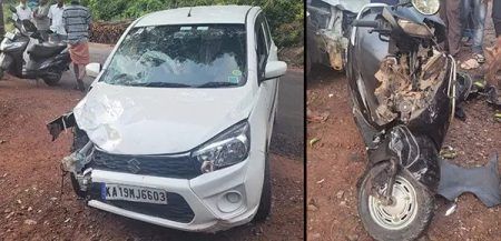 ಉಳ್ಳಾಲ: ಕಾರು ಢಿಕ್ಕಿ – ಮಗನೊಂದಿಗೆ ಸ್ಕೂಟರಲ್ಲಿ ಪ್ರಯಾಣಿಸುತ್ತಿದ್ದ ತಂದೆ ಮೃತ್ಯು