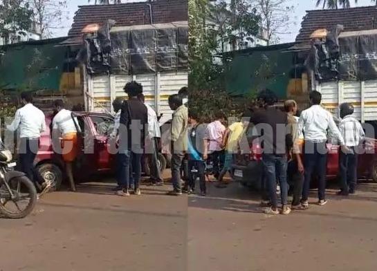 ಪುತ್ತೂರು: ನಿಂತಿದ್ದ ಗೂಡ್ಸ್ ಲಾರಿಗೆ ಕಾರು ಡಿಕ್ಕಿ – ನಾಲ್ವರಿಗೆ ಗಂಭೀರ ಗಾಯ