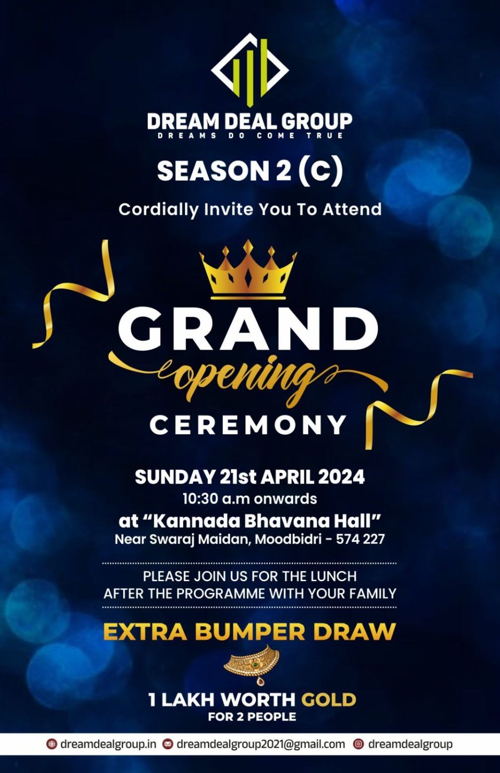 ಎ.21 ರಿಂದ ಡ್ರೀಮ್ ಡೀಲ್ ಸೀಸನ್ 2 ಶುಭಾರಂಭ