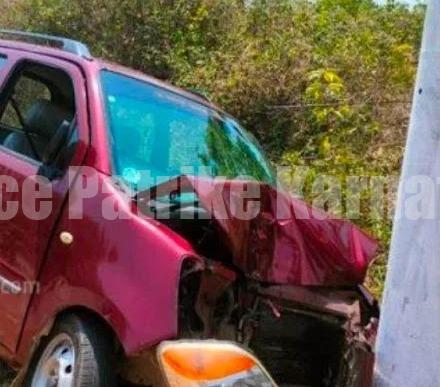 ಉಡುಪಿ : ವಿದ್ಯುತ್ ಕಂಬಕ್ಕೆ ಢಿಕ್ಕಿ – ಮಹಿಳೆ ಸಾವು..!