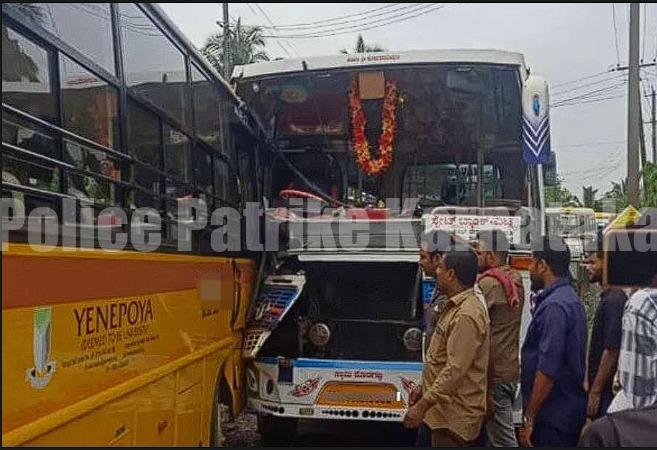 ಉಳ್ಳಾಲ: ಮೆಡಿಕಲ್ ಕಾಲೇಜು ವಾಹನ – ಬಸ್ ಢಿಕ್ಕಿ ; ಹಲವರಿಗೆ ಗಾಯ..!