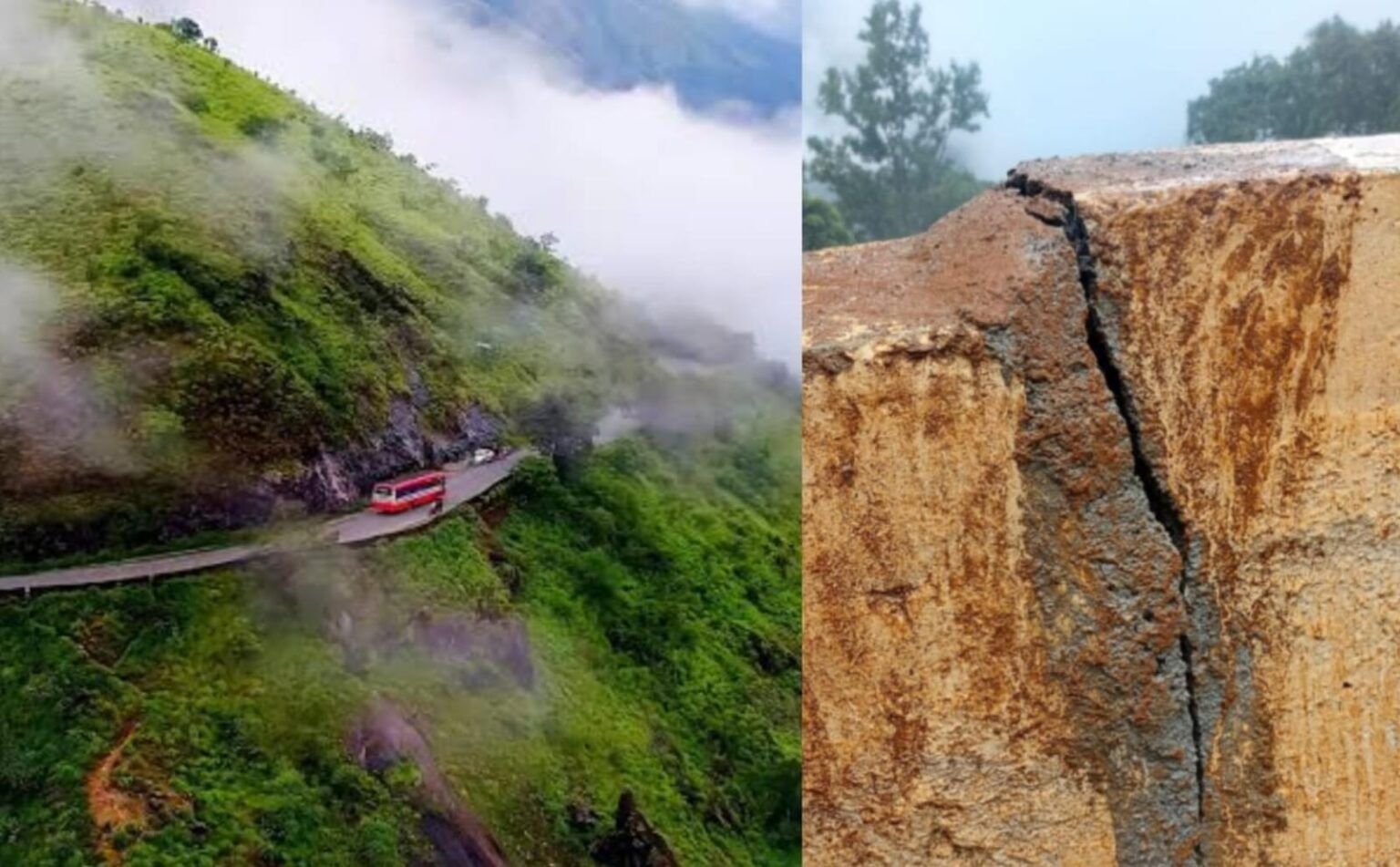 ಭಾರೀ ಮಳೆಯಿಂದಾಗಿ ಚಾರ್ಮಾಡಿ ಹೆದ್ದಾರಿ, ತಡೆಗೋಡೆಗಳಲ್ಲಿ ಬಿರುಕು..!
