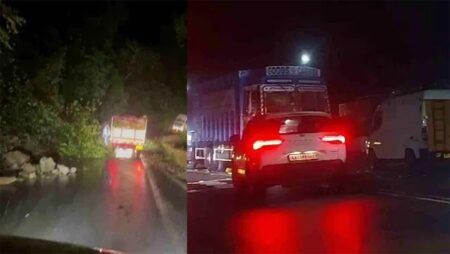 ಚಾರ್ಮಾಡಿ ಘಾಟ್ನಲ್ಲಿ ಗುಡ್ಡ ಕುಸಿದು ಸಂಚಾರ ಸ್ಥಗಿತ