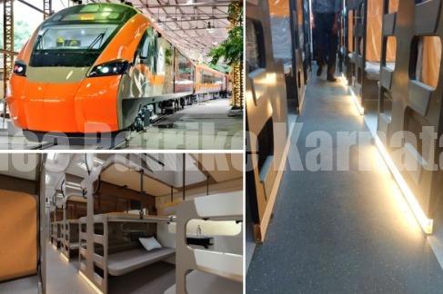 ಭಾರತದ ಮೊದಲ ವಂದೇ ಭಾರತ್ ಸ್ಲೀಪರ್ ರೈಲು ಮಾದರಿ ಅನಾವರಣ