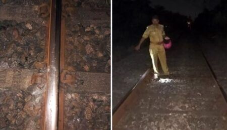 ತೊಕ್ಕೊಟು: ರೈಲ್ವೆ ಹಳಿ ಮೇಲೆ ಜಲ್ಲಿಕಲ್ಲು..! ಕಿಡಿಗೇಡಿಗಳ ಹೇಯ ಕೃತ್ಯದಿಂದ ತಪ್ಪಿದ ಬಾರಿ ಅನಾಹುತ