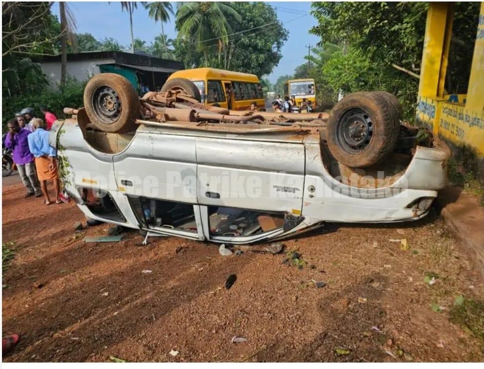 ವಿಟ್ಲ: ಶಾಲೆಗೆ ಮಕ್ಕಳನ್ನು ಕರೆದೊಯ್ಯುತ್ತಿದ್ದ ಕಾರು ಫೇಲ್ ಆಗಿ ಪಲ್ಟಿ..!ವಿದ್ಯಾರ್ಥಿಗಳಿಗೆ ಗಾಯ