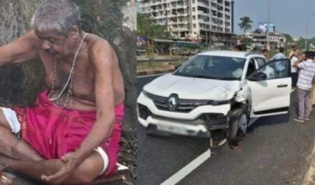 ಕಾರು ಡಿಕ್ಕಿ ಹೊಡೆದು ಪಾದಚಾರಿ ಸ್ಥಳದಲ್ಲೇ ಸಾವು