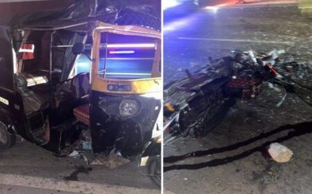 ಆಟೋ ರಿಕ್ಷಾ, ಬೈಕ್ ಅಪಘಾತ- ಬೈಕ್ ಸವಾರ ಮೃತ್ಯು..!