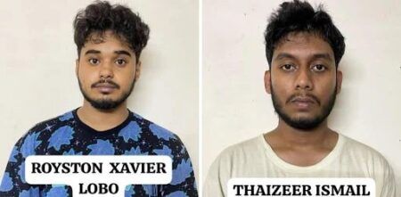 ಮಂಗಳೂರು : ಸಿಸಿಬಿ ಕಾರ್ಯಾಚರಣೆ – ಗಾಂಜಾ ಮಾರಾಟ : ಇಬ್ಬರು ಆರೋಪಿಗಳು ಪೊಲೀಸ್ ವಶಕ್ಕೆ