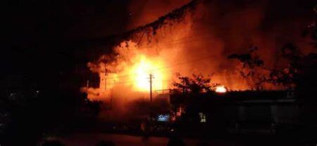 ಉಡುಪಿ: ಬ್ರಹ್ಮಾವರದ ಎಸ್ಎಲ್ಆರ್ಎಂ ಘಟಕದಲ್ಲಿ ಭಾರಿ ಅಗ್ನಿ ಅವಘಡ