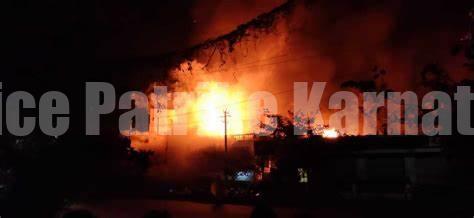 ಉಡುಪಿ: ಬ್ರಹ್ಮಾವರದ ಎಸ್ಎಲ್ಆರ್ಎಂ ಘಟಕದಲ್ಲಿ ಭಾರಿ ಅಗ್ನಿ ಅವಘಡ