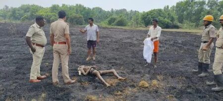 ಗದ್ದೆಯಲ್ಲಿ ಸುಡುಮಣ್ಣಿಗೆ ಹಾಕಿದ್ದ ಬೆಂಕಿ ನಂದಿಸಲು ಹೋಗಿ ರೈತ ಸಜೀವ ದಹನ