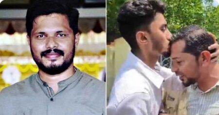 ಬೆಳ್ತಂಗಡಿ: ಪೊಲೀಸ್ ಭದ್ರತೆ ನಡುವೆ ನೆಟ್ಟಾರು ಕೊಲೆ ಪ್ರಕರಣದ ಆರೋಪಿಗೆ ಮುತ್ತಿಕ್ಕಿದ ಯುವಕ