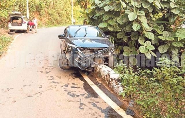 ಬೆಳ್ತಂಗಡಿ: ಎರಡು ಕಾರುಗಳ ನಡುವೆ ಮುಖಾಮುಖಿ ಢಿಕ್ಕಿ..!