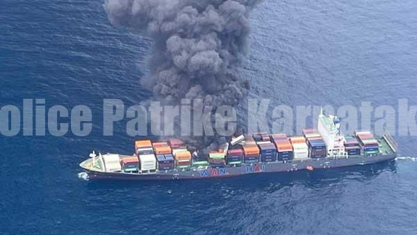ಮಧ್ಯ ಸಮುದ್ರದಲ್ಲಿ ಬೆಂಕಿ ಆತಂಕ – ನೌಕಾಪಡೆಯ ತುರ್ತು ಕಾರ್ಯಾಚರಣೆ ಆರಂಭ
