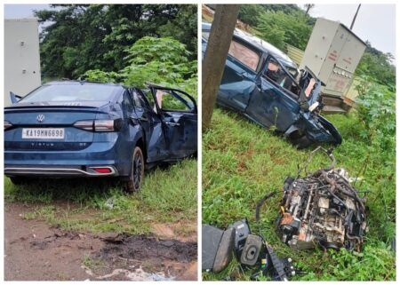 ಮಂಗಳೂರು: ಜಪ್ಪಿನಮೊಗರು ಬಳಿ ಕಾರು ಅಪಘಾತಕ್ಕೆ ಡ್ರಿಂಕ್ ಆ್ಯಂಡ್ ಡ್ರೈವ್ ಕಾರಣ