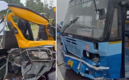 ಉಳ್ಳಾಲ: ಬಸ್ ಹಾಗೂ ಆಟೋ ರಿಕ್ಷಾ ನಡುವೆ ಭೀಕರ ಅಪಘಾತ..!! ಐವರು ಮೃತ್ಯು