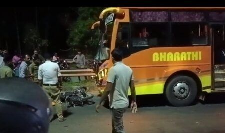 ಉಡುಪಿ: ಬಸ್ ಮತ್ತು ಬೈಕ್ ನಡುವೆ ಭೀಕರ ಅಪಘಾತ- ಬೈಕ್ ಸವಾರ ಸಾವು