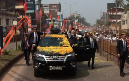 ಉಡುಪಿಯಲ್ಲಿ ಮೋದಿ ಭರ್ಜರಿ ರೋಡ್ ಶೋ..!