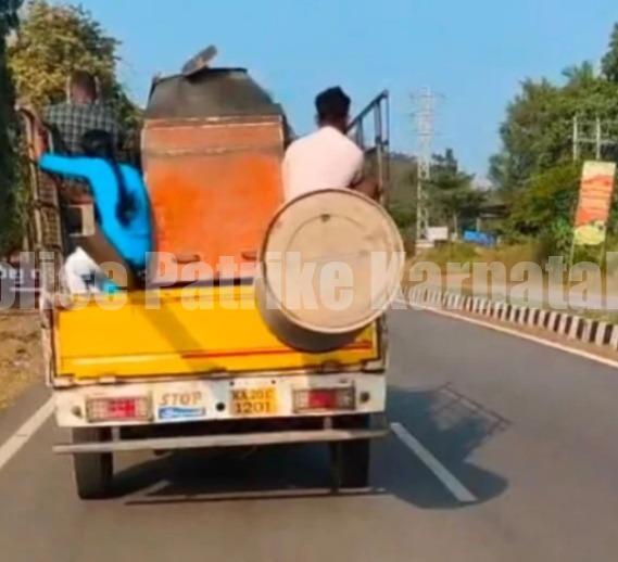 ಕಾರ್ಕಳ: ಗೂಡ್ಸ್ ವಾಹನದಲ್ಲಿ ಕಾರ್ಮಿಕರ ಸಾಗಾಟ : 10ಸಾವಿರ ರೂ. ದಂಡ