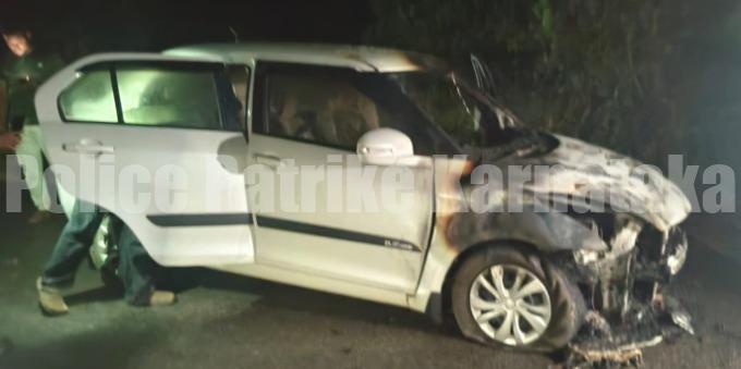 ಬಜ್ಪೆ: ಬೆಂಕಿಗಾಹುತಿಯಾದ ಮಾರುತಿ ಸುಜುಕಿ ಸ್ವಿಪ್ಟ್..!!