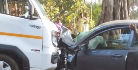 ಮೂಡುಬಿದಿರೆ: ಕಾರು–ಗೂಡ್ಸ್ ಟೆಂಪೋ ಮುಖಾಮುಖಿ ಡಿಕ್ಕಿ: ಹಲವರಿಗೆ ಗಾಯ