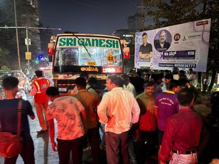 ಮಂಗಳೂರು : ದ್ವಿಚಕ್ರ ವಾಹನಕ್ಕೆ ಖಾಸಗಿ ಬಸ್ ಡಿಕ್ಕಿ – ಸಹಸವಾರೆ ಸಾವು