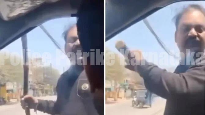 ರೋಡ್ ರೇಜ್ ಘಟನೆ: ಸಣ್ಣ ಅಪಘಾತಕ್ಕೆ ಕೋಲು ಹಿಡಿದು ಹಲ್ಲೆಗೆ ಮುಂದಾದ ವ್ಯಕ್ತಿ