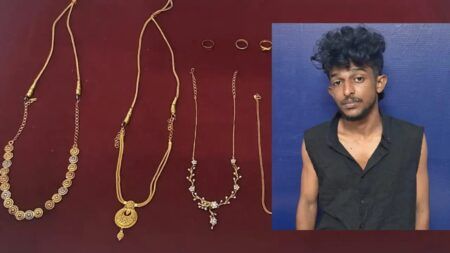ಮಂಗಳೂರು ರೈಲು ನಿಲ್ದಾಣದಲ್ಲಿ ಕುಖ್ಯಾತ ದರೋಡೆಕೋರನ ಬಂಧನ- ₹13 ಲಕ್ಷ ಮೌಲ್ಯದ ಚಿನ್ನಾಭರಣ ವಶ