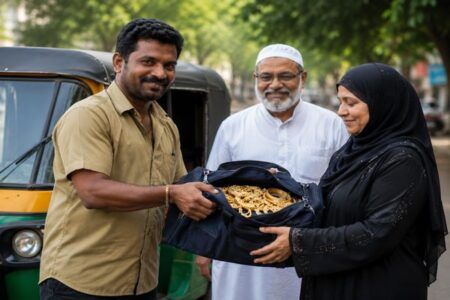 ರಿಕ್ಷಾ ಚಾಲಕನ ಪ್ರಾಮಾಣಿಕತೆ: ಚಿನ್ನಾಭರಣಗಳಿದ್ದ ಬ್ಯಾಗ್ ಮಾಲಕಿಗೆ ವಾಪಸ್